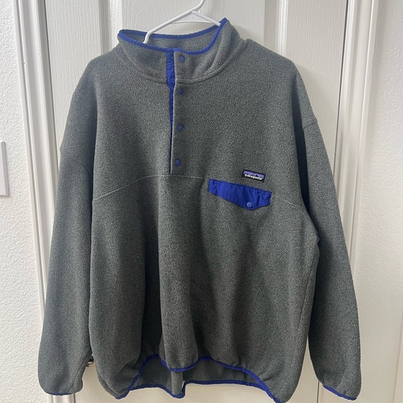 Patagonia Other - Patagonia Synchilla Snap-T Pullover Men's XL Grey Blue Trim